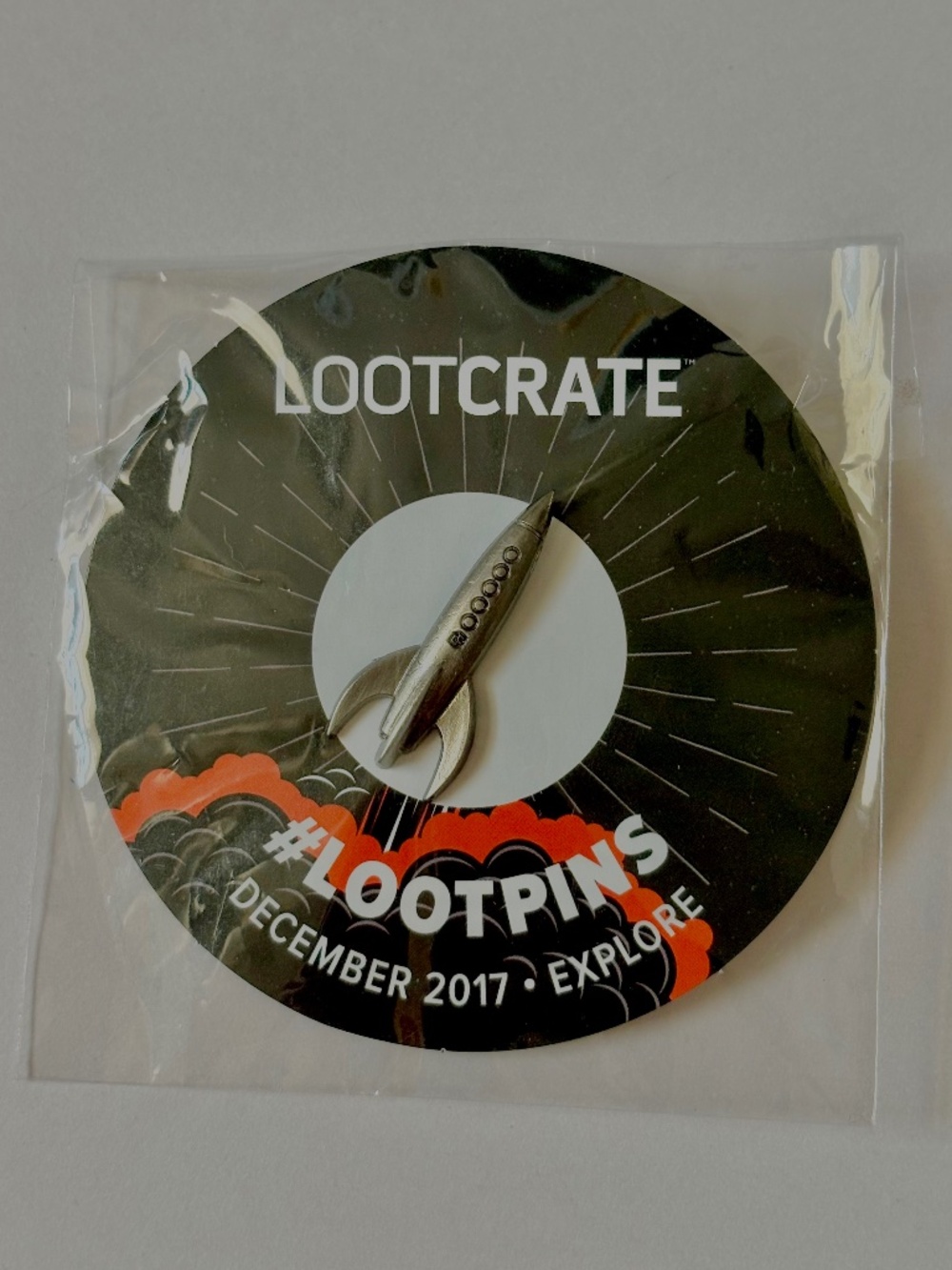 Retro Rocket Ship Loot Crate Exclusive Loot Pins Dec 2017 Sci Fi Metal Brand New